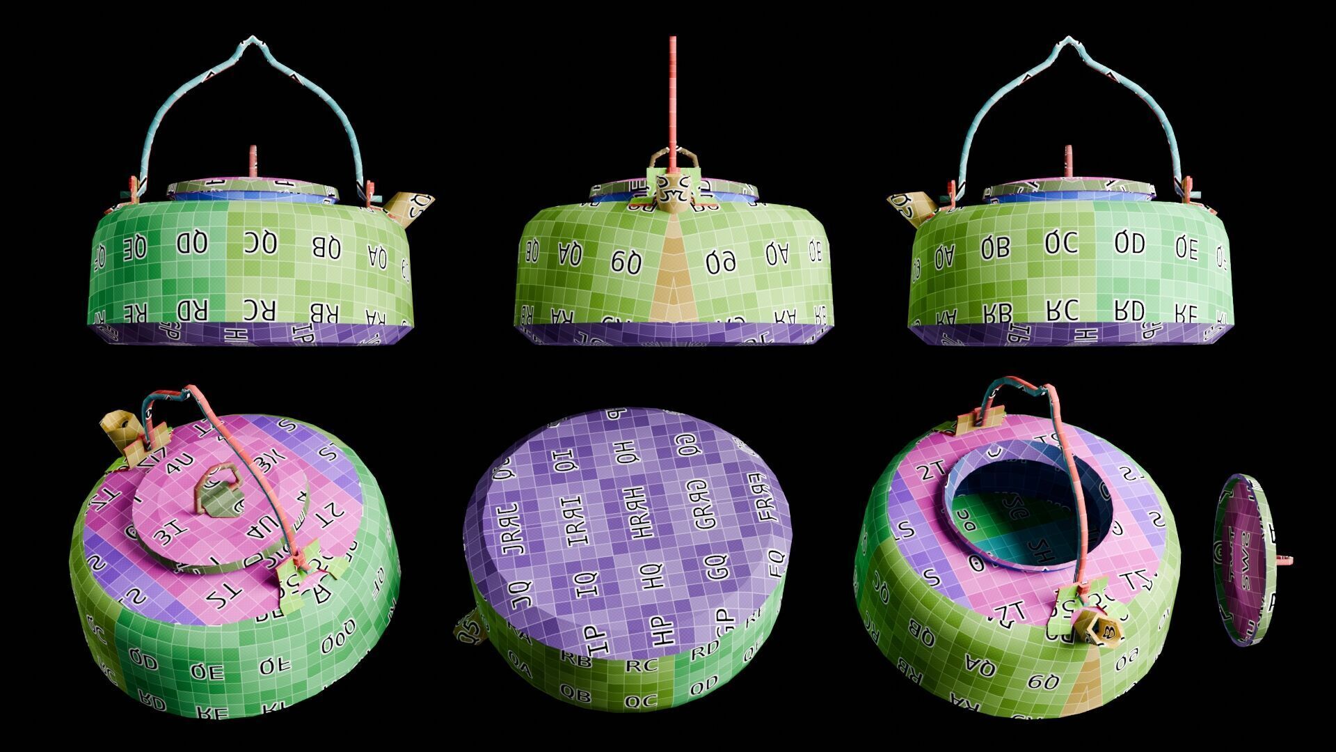 Camping Cookware Set Low-poly 3D model_35