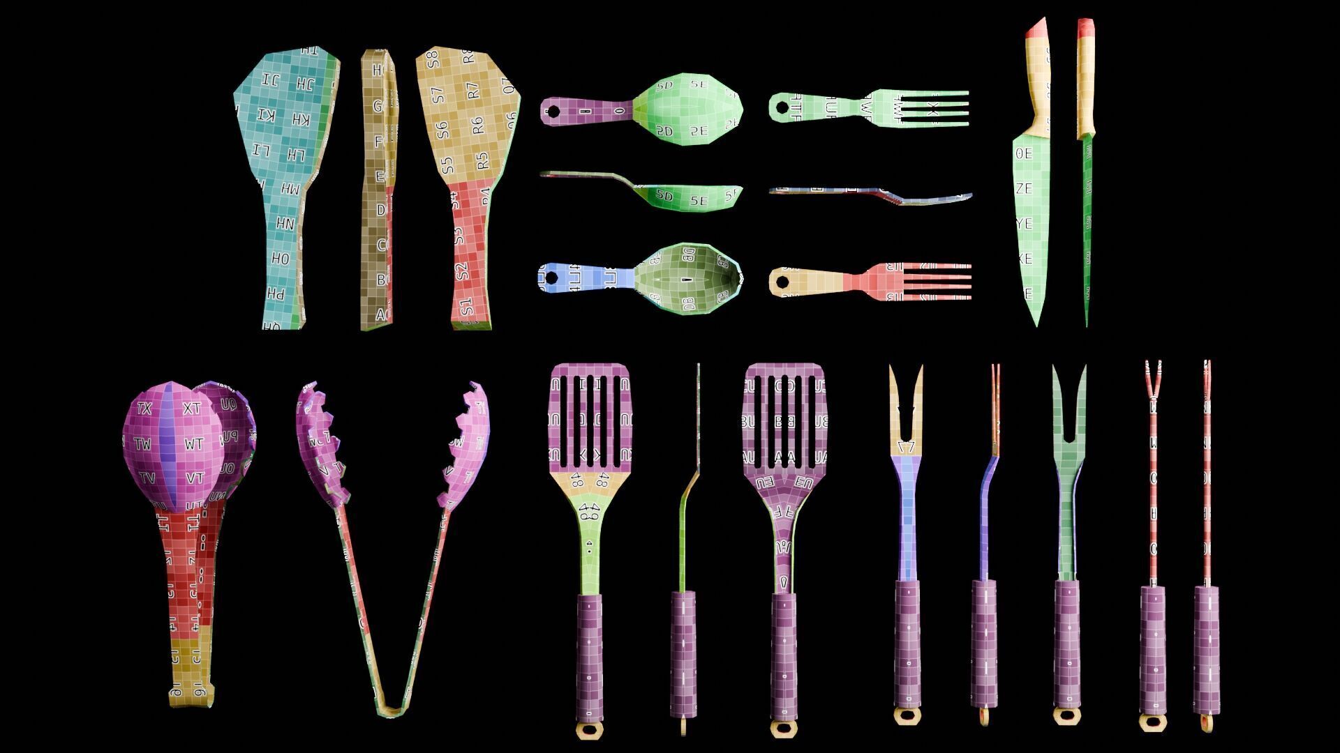 Camping Cookware Set Low-poly 3D model_41