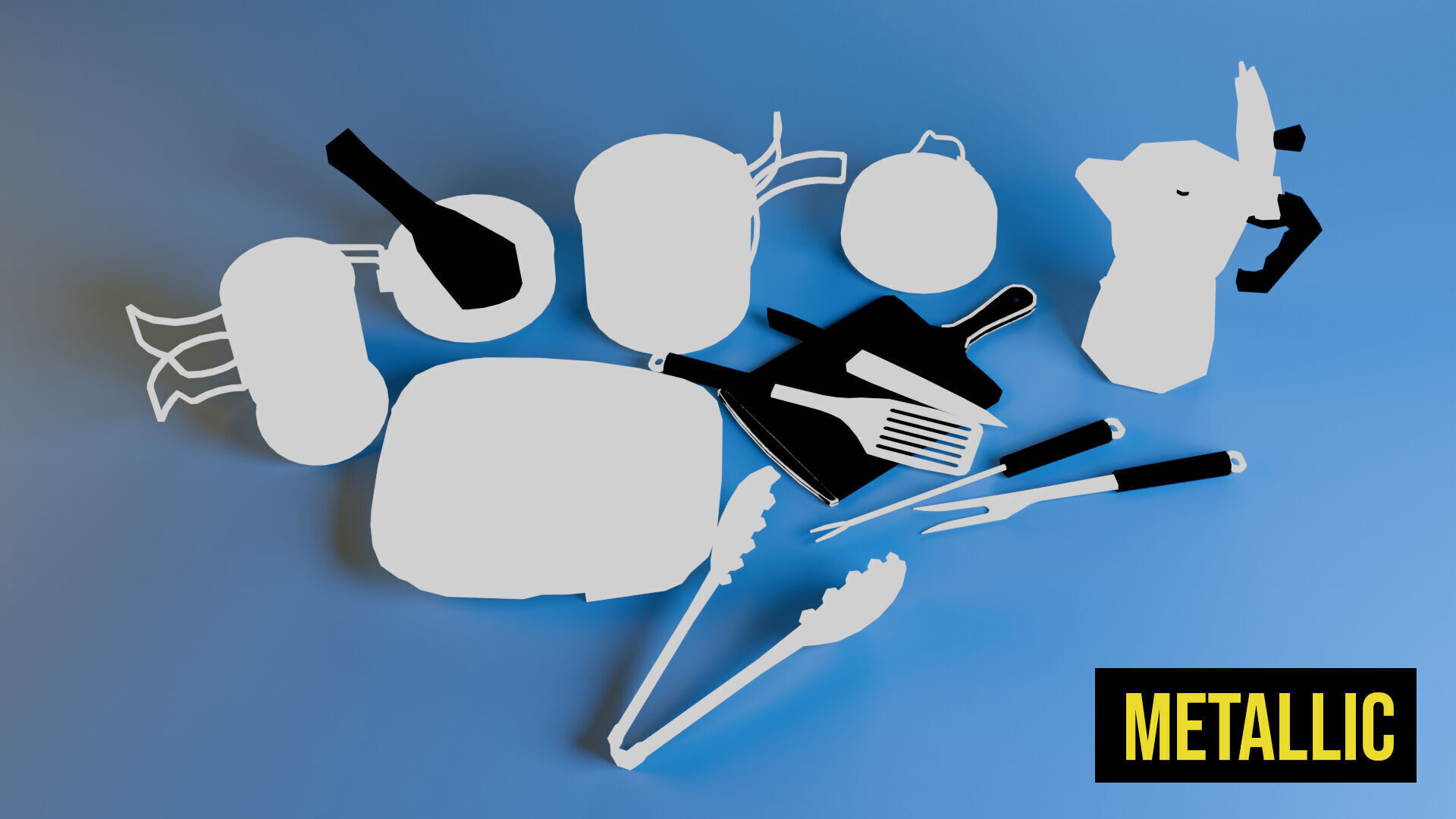 Camping Cookware Set Low-poly 3D model_45