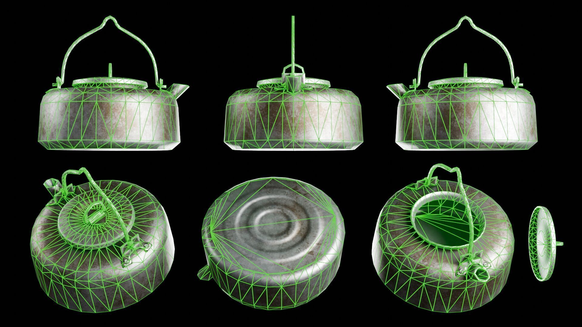 Camping Cookware Set Low-poly 3D model_11