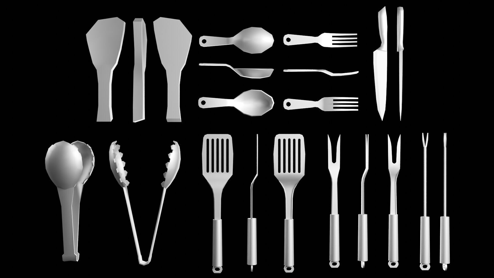 Camping Cookware Set Low-poly 3D model_25