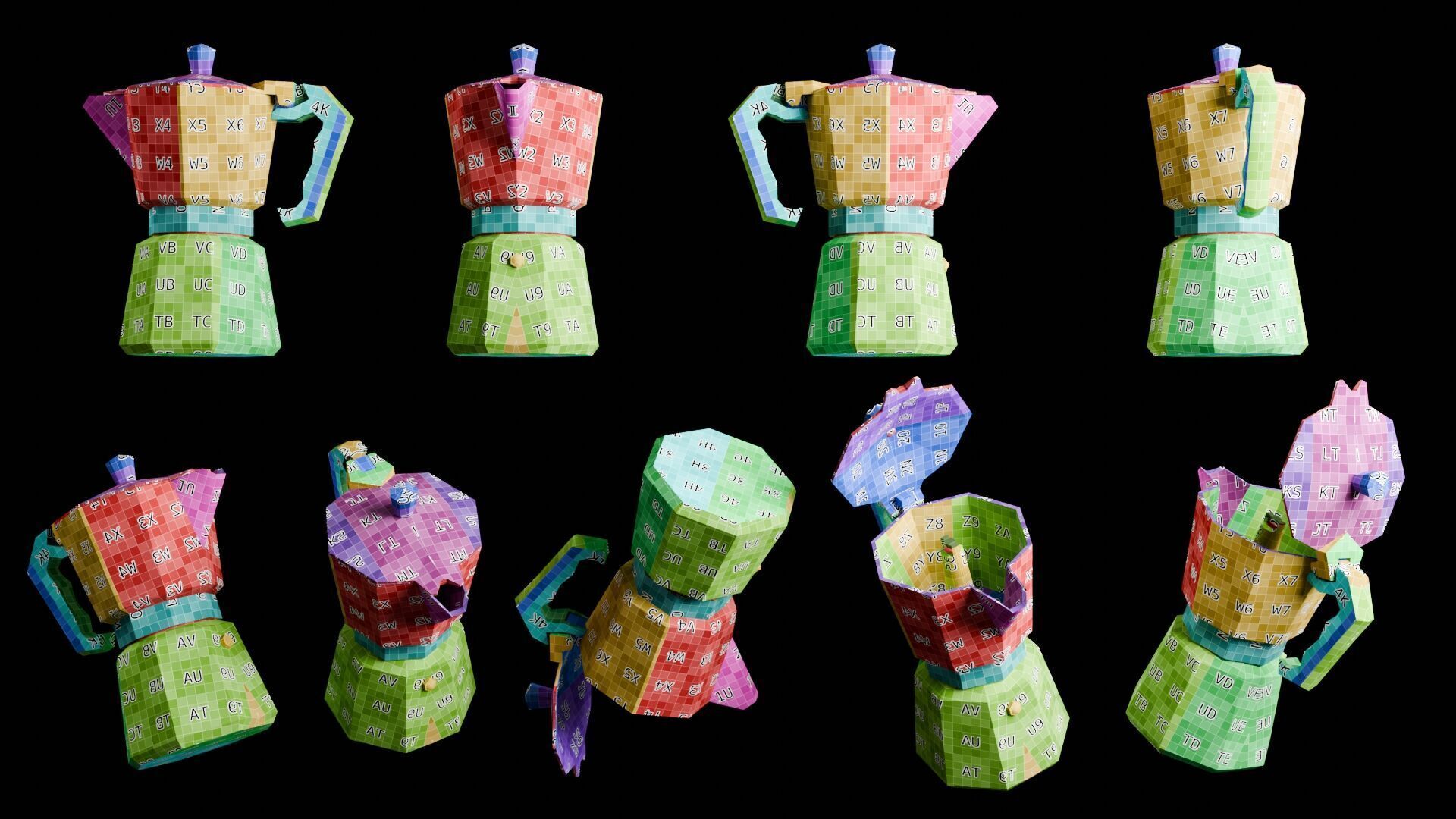 Camping Cookware Set Low-poly 3D model_36