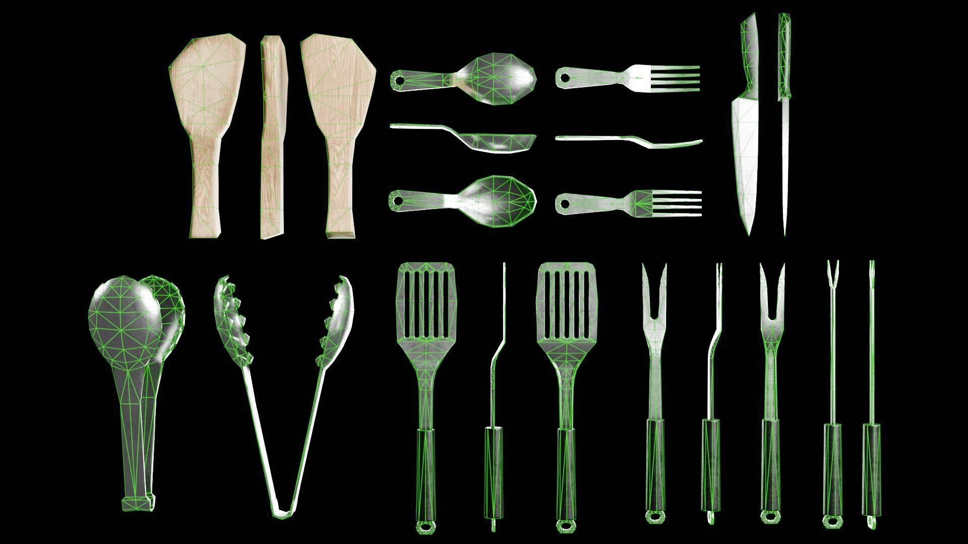 Camping Cookware Set Low-poly 3D model_17