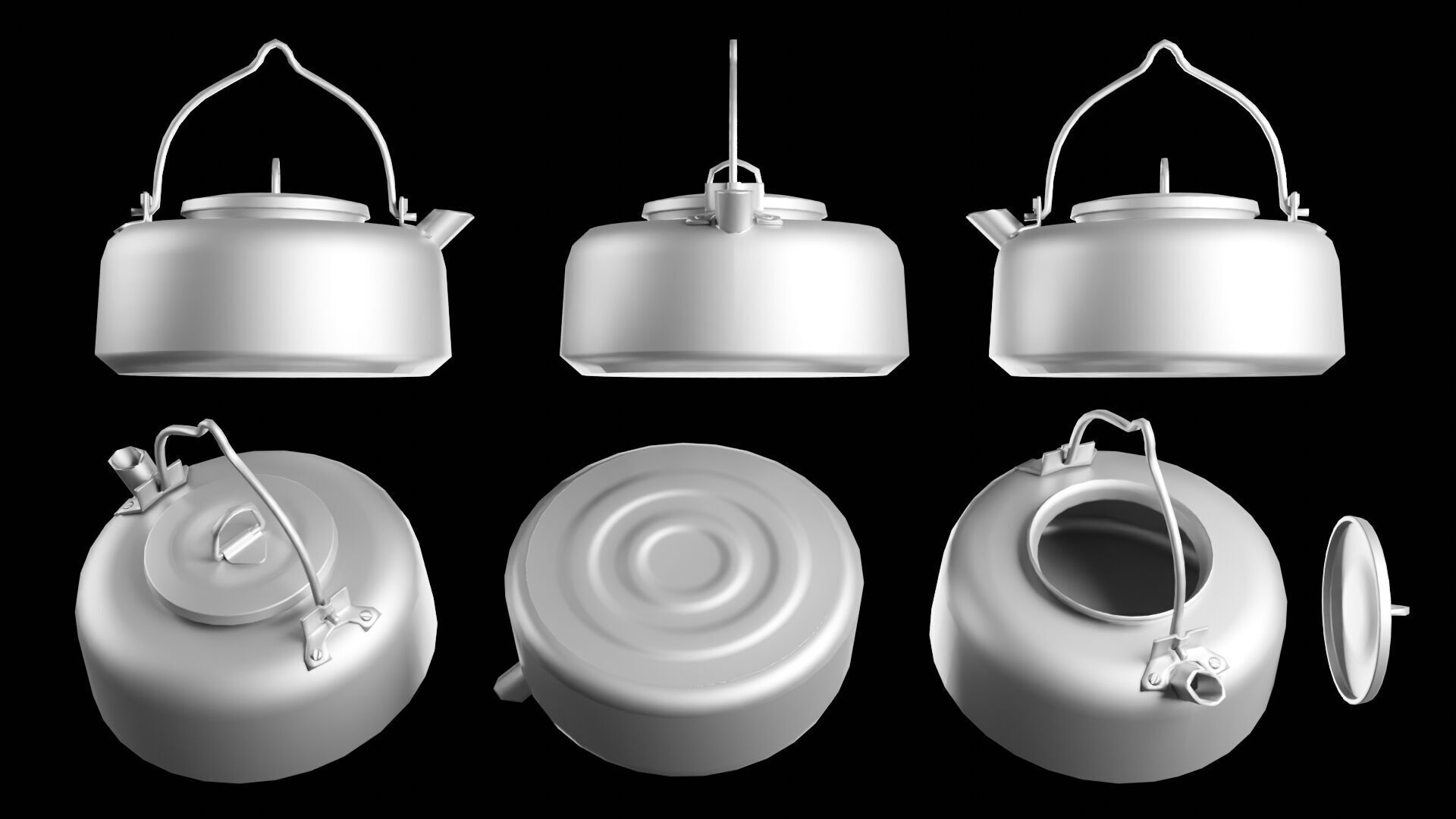 Camping Cookware Set Low-poly 3D model_27
