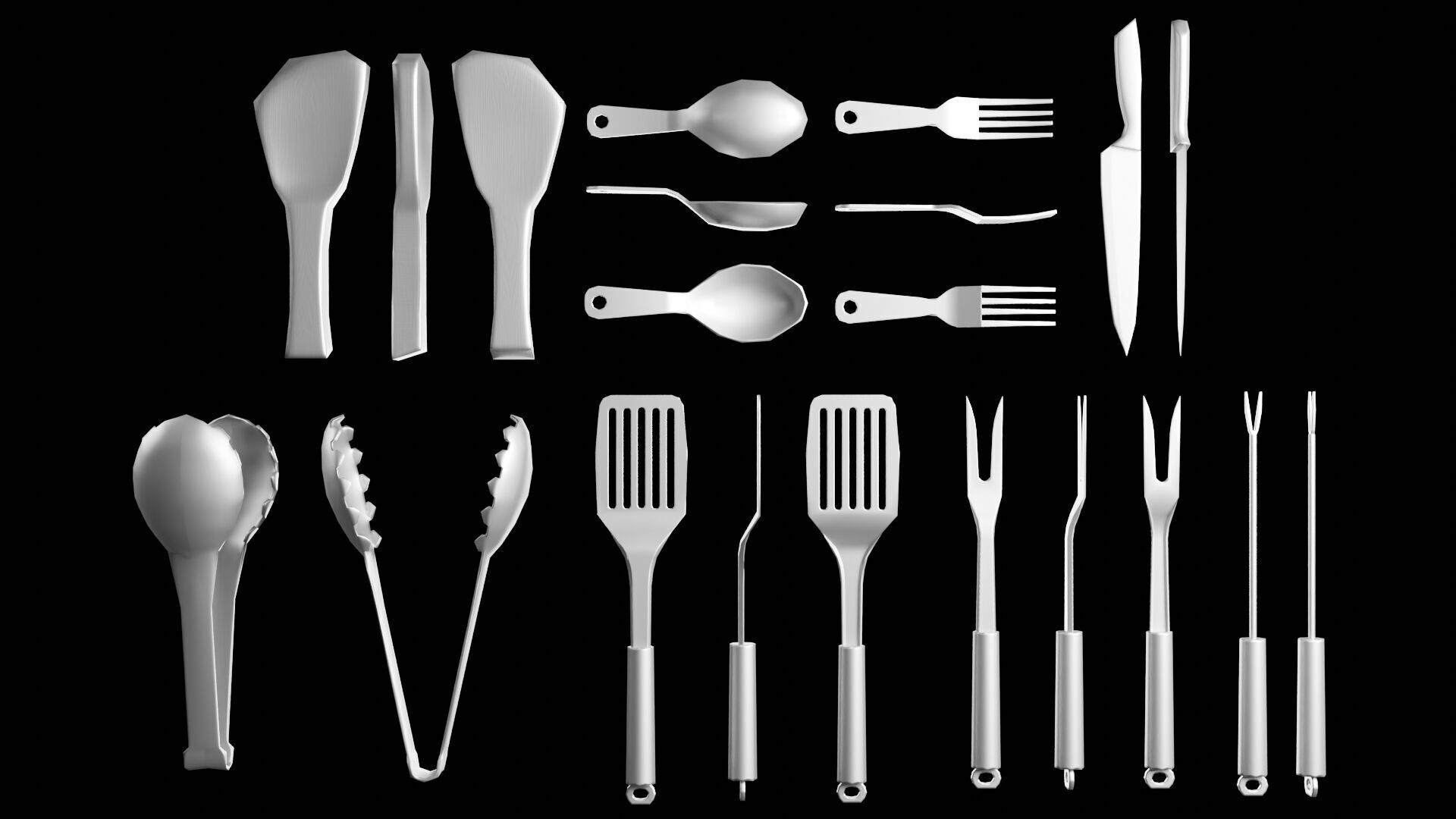 Camping Cookware Set Low-poly 3D model_33