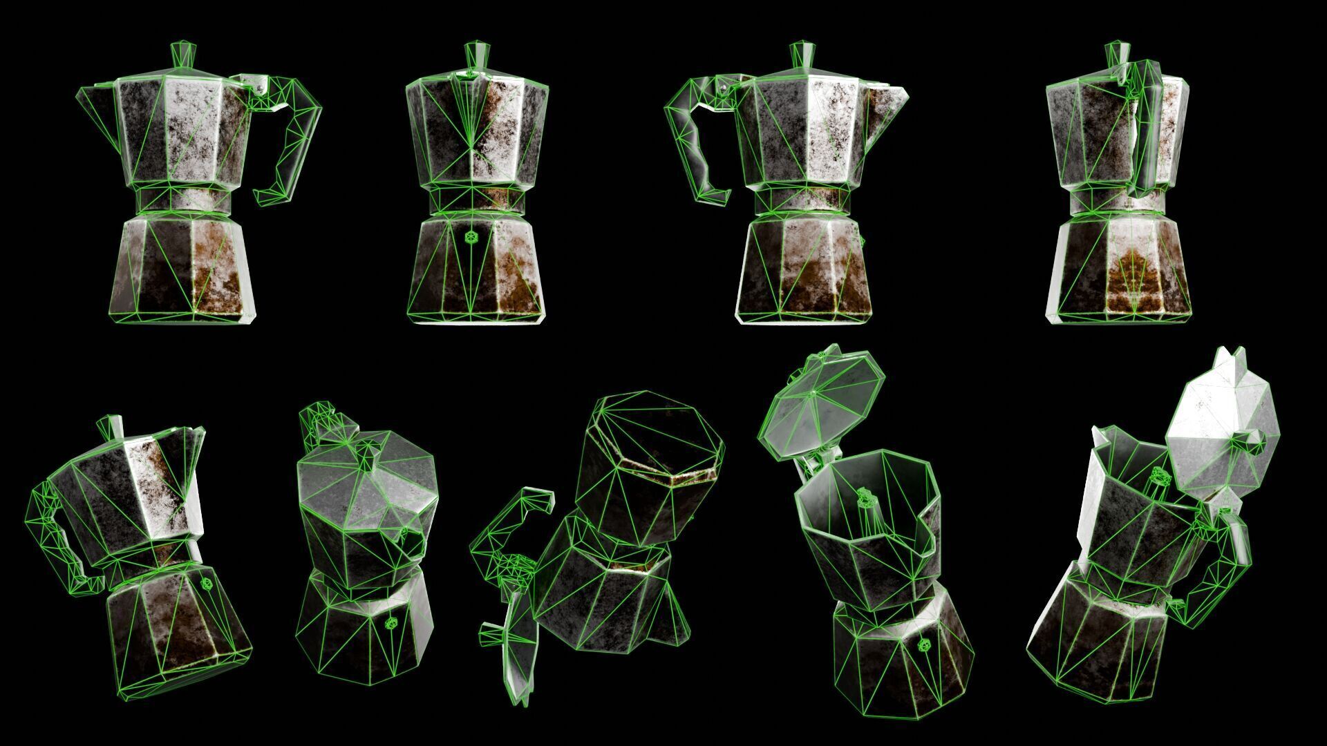 Camping Cookware Set Low-poly 3D model_12