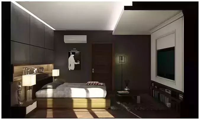 Classic loft style bedroom