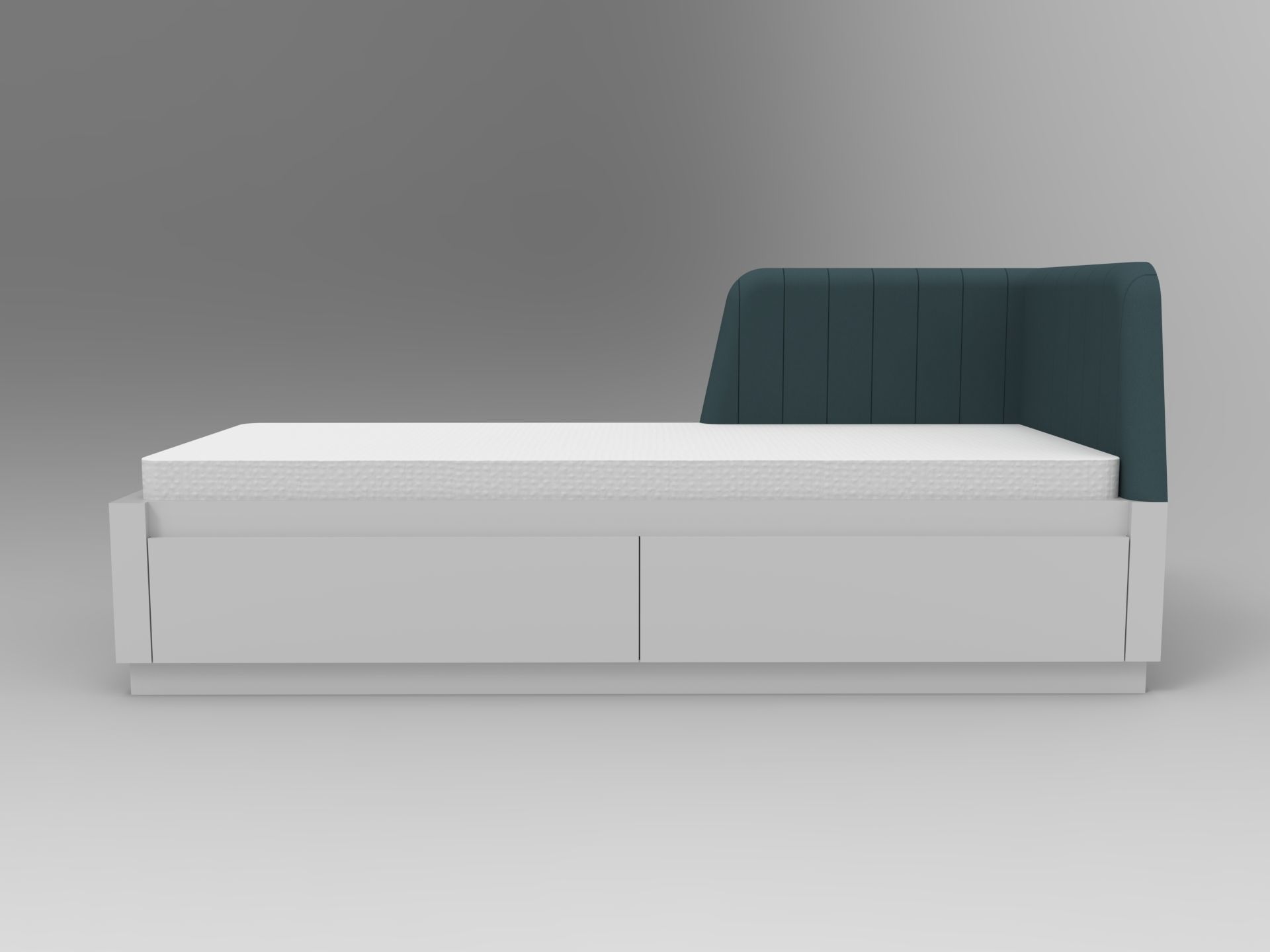 Single bed with corner headboard 3D model CGTrader