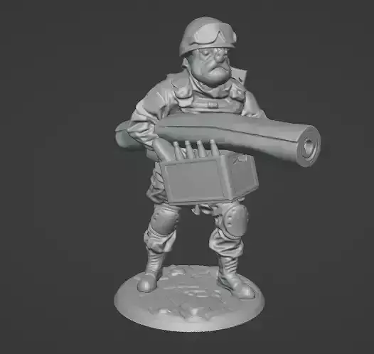 Soldier pig dog marauder holding stollen goods