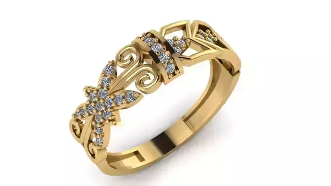 wedding Ring cocktail gemstone printable collection D 002