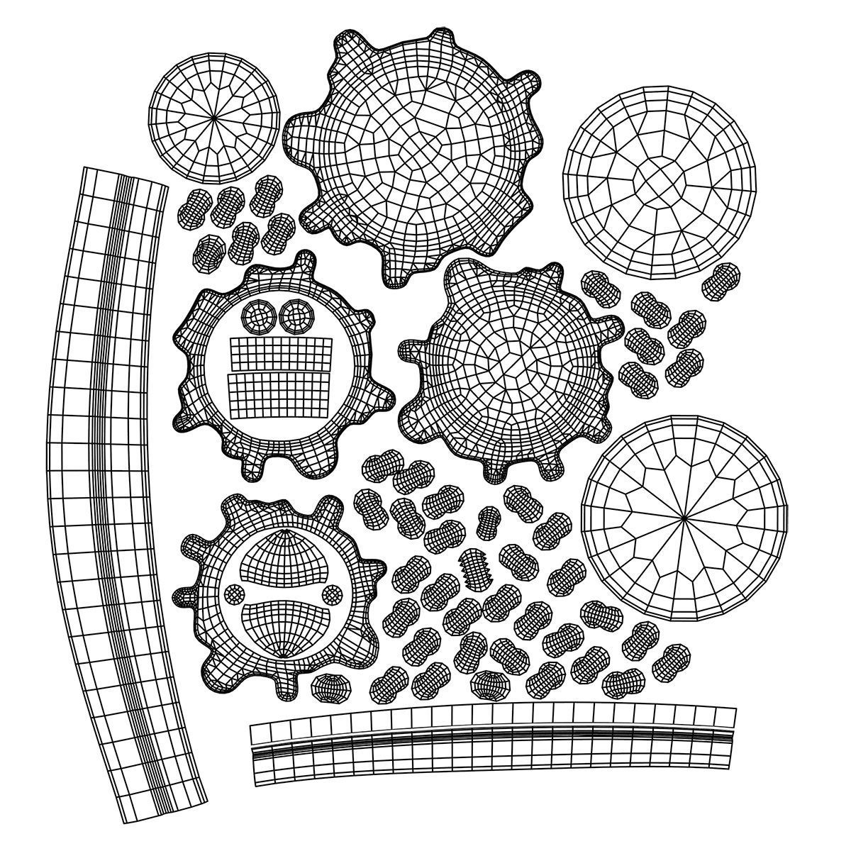 Cartoon Cake Low-poly 3D model_7