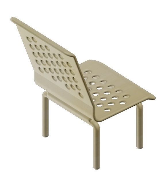 Wooden Furniture Chair 3D model_2