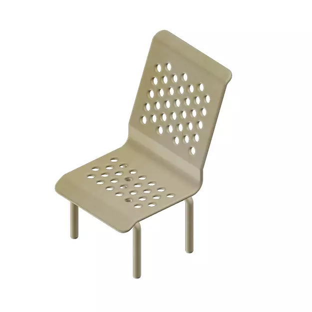 Wooden Furniture Chair 3D model_0