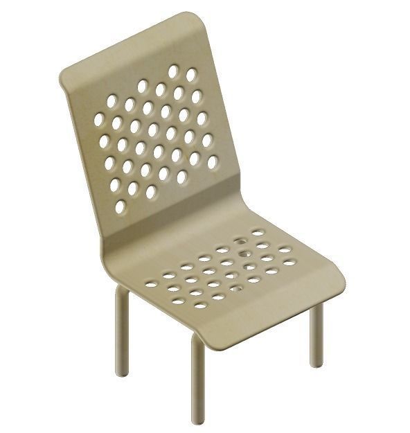 Wooden Furniture Chair 3D model_1