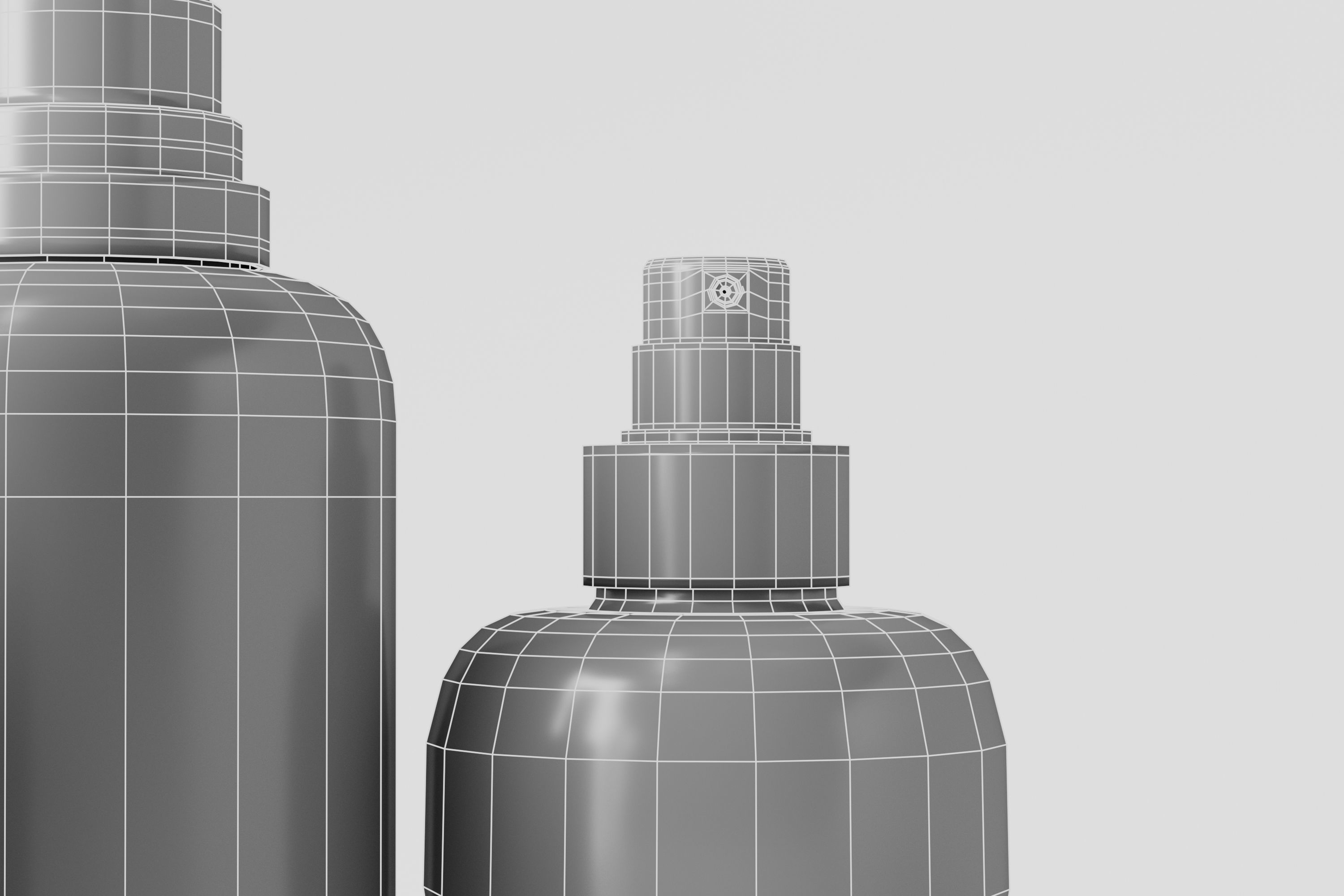 Bottle and tube cosmetic collection Low-poly 3D model_18