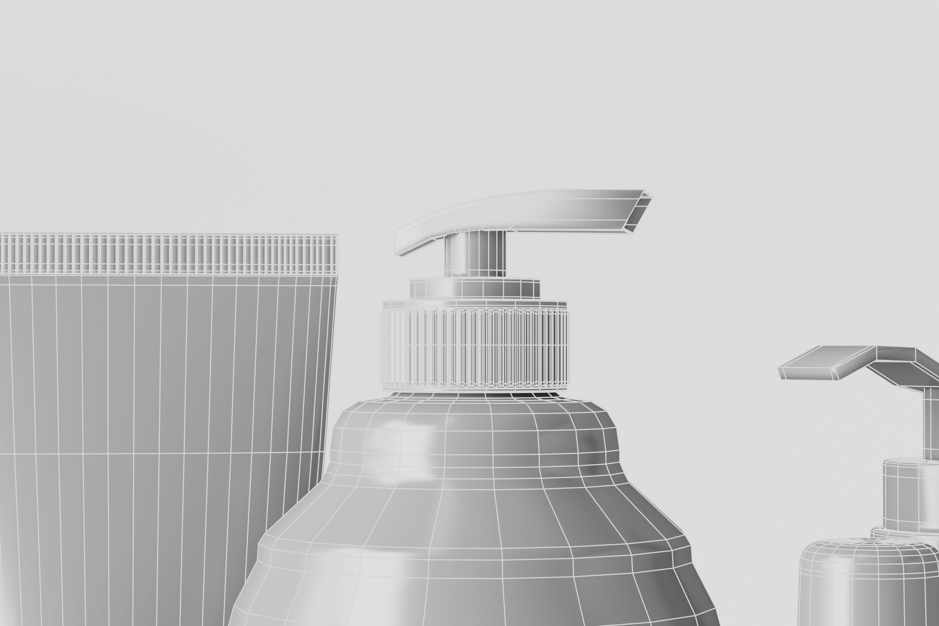 Bottle and tube cosmetic collection Low-poly 3D model_16