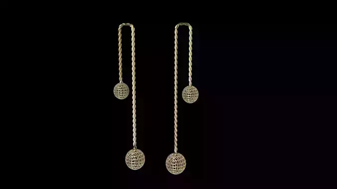 jali thread and needle earrings stl verified