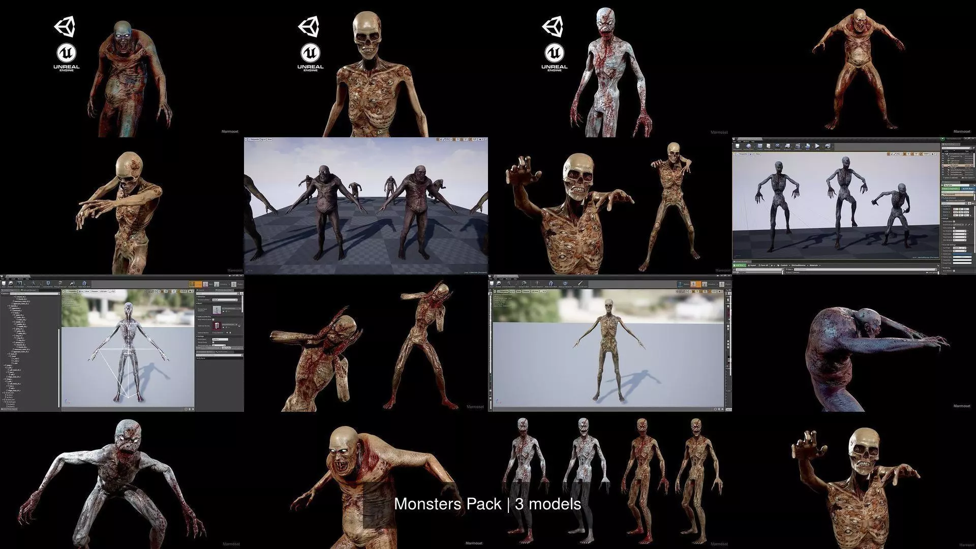 Monsters Pack 3D Model Collection_4