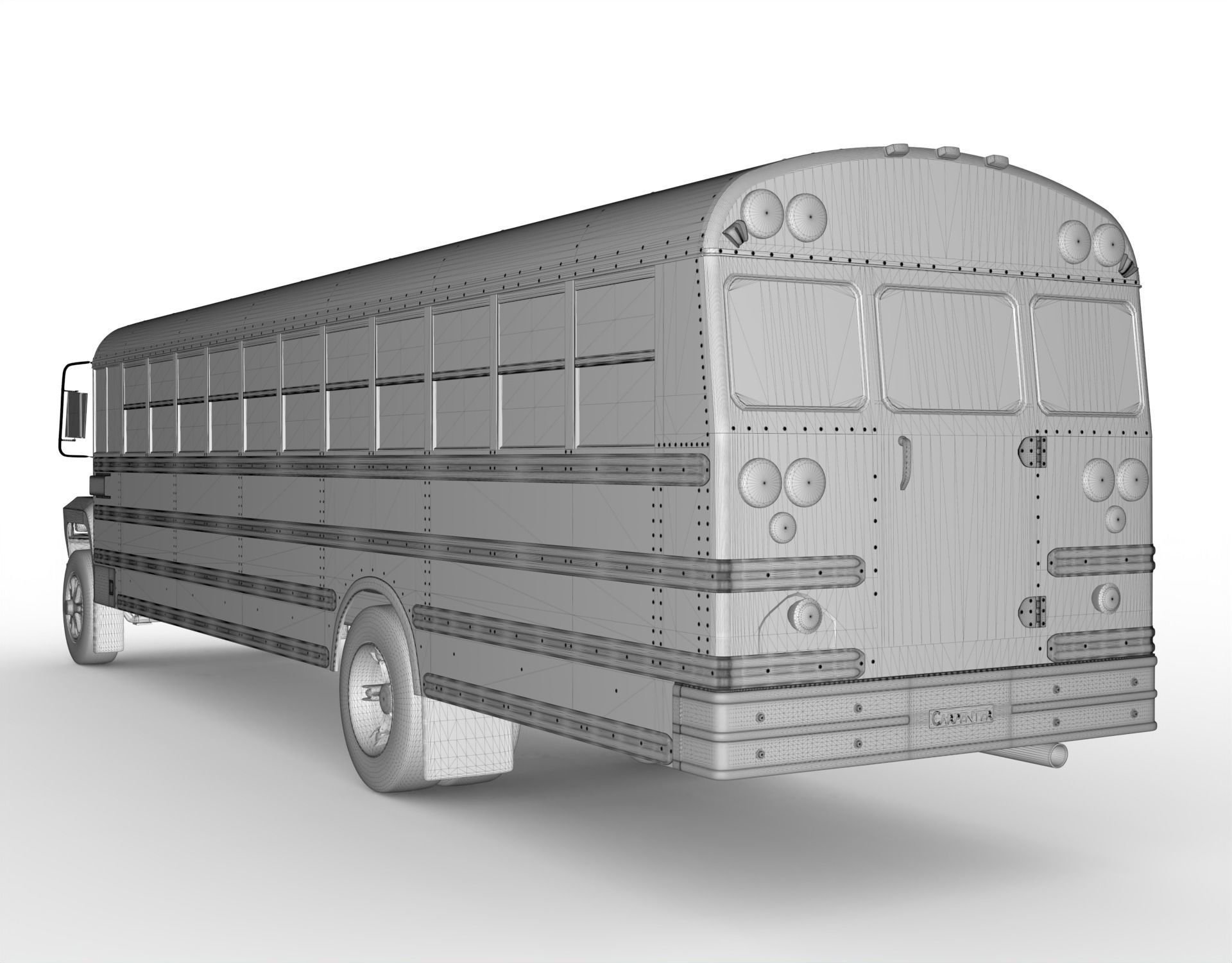 Carpenter School Bus  3D model_6