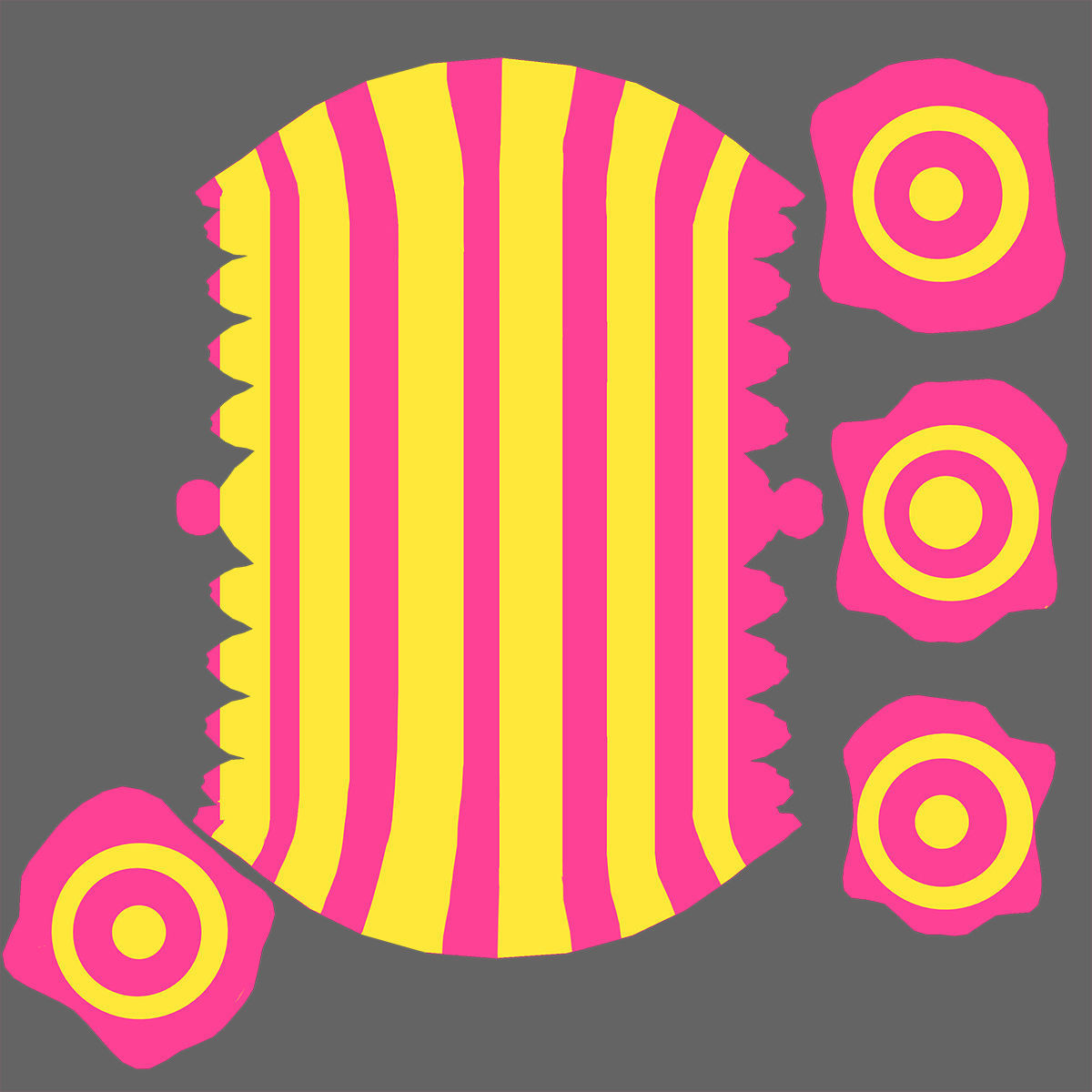 Cartoon Candy Low-poly 3D model_5