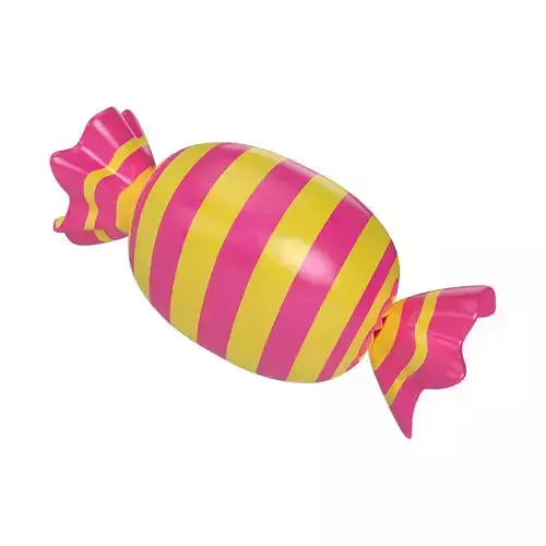 Cartoon Candy Low-poly 3D model