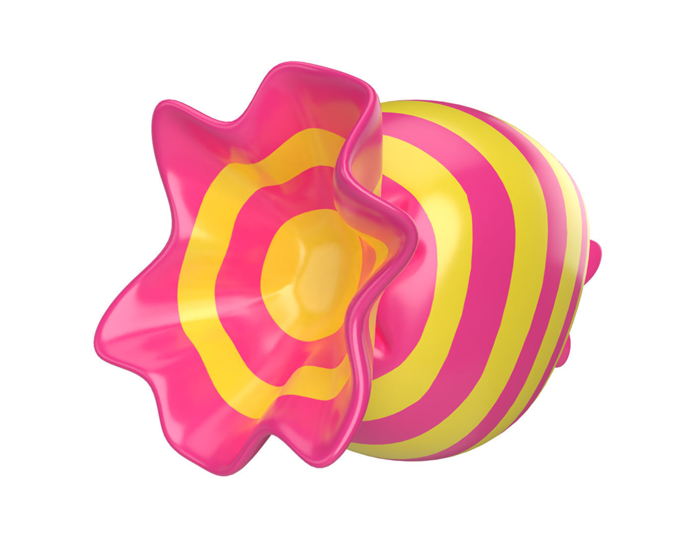 Cartoon Candy Low-poly 3D model_3
