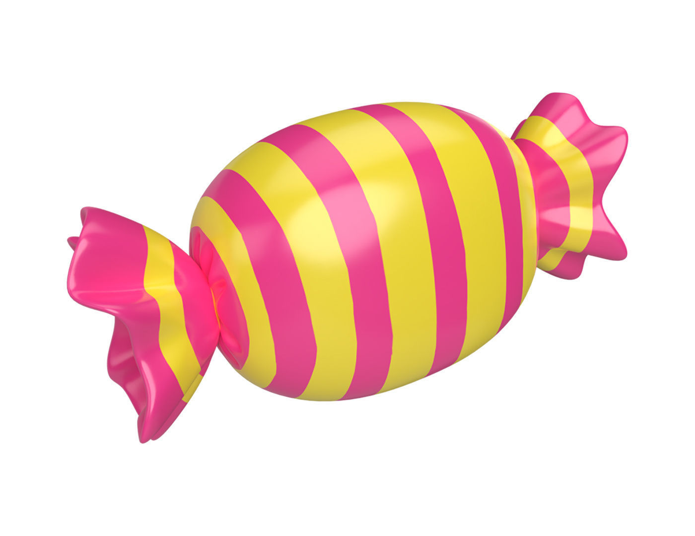 Cartoon Candy Low-poly 3D model_2