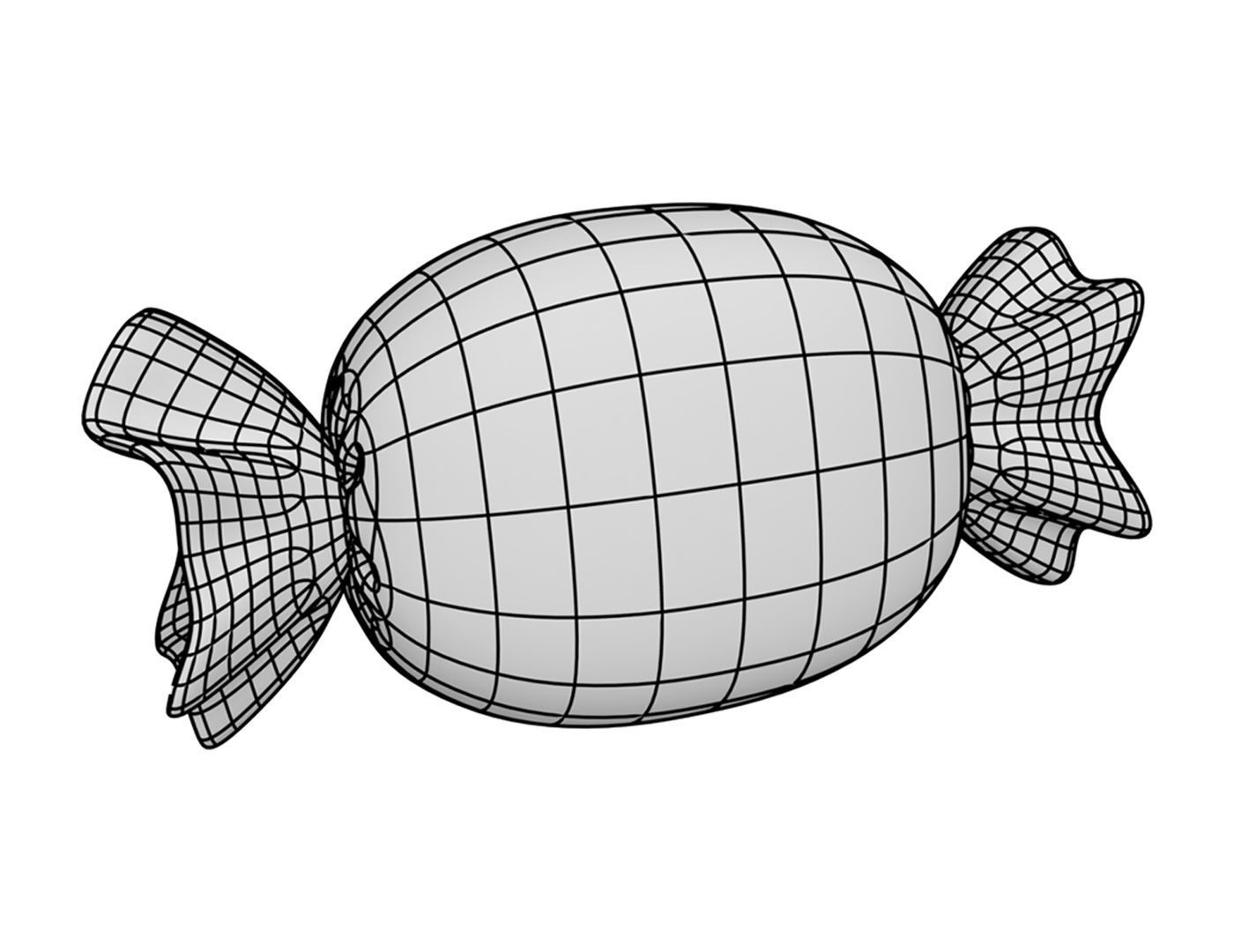 Cartoon Candy Low-poly 3D model_7