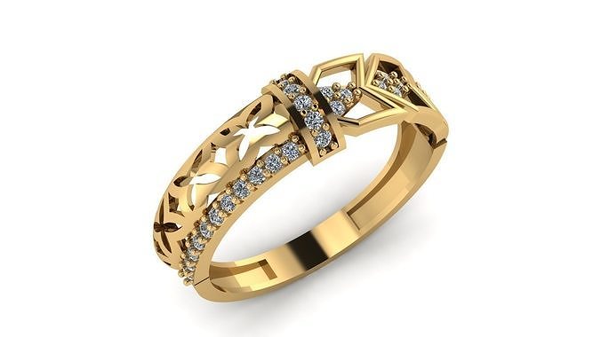 wedding Ring cocktail gemstone printable collection D 011 3D print model