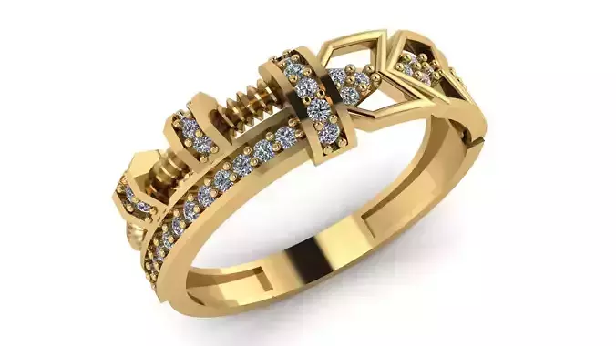 wedding Ring cocktail gemstone printable collection D 015