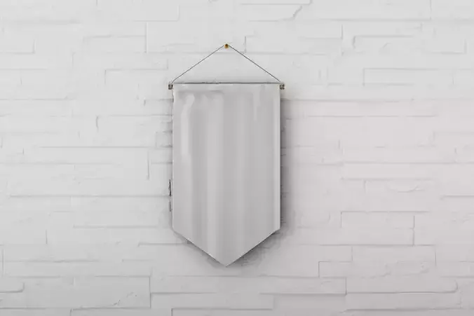 rhombus pennant mockup