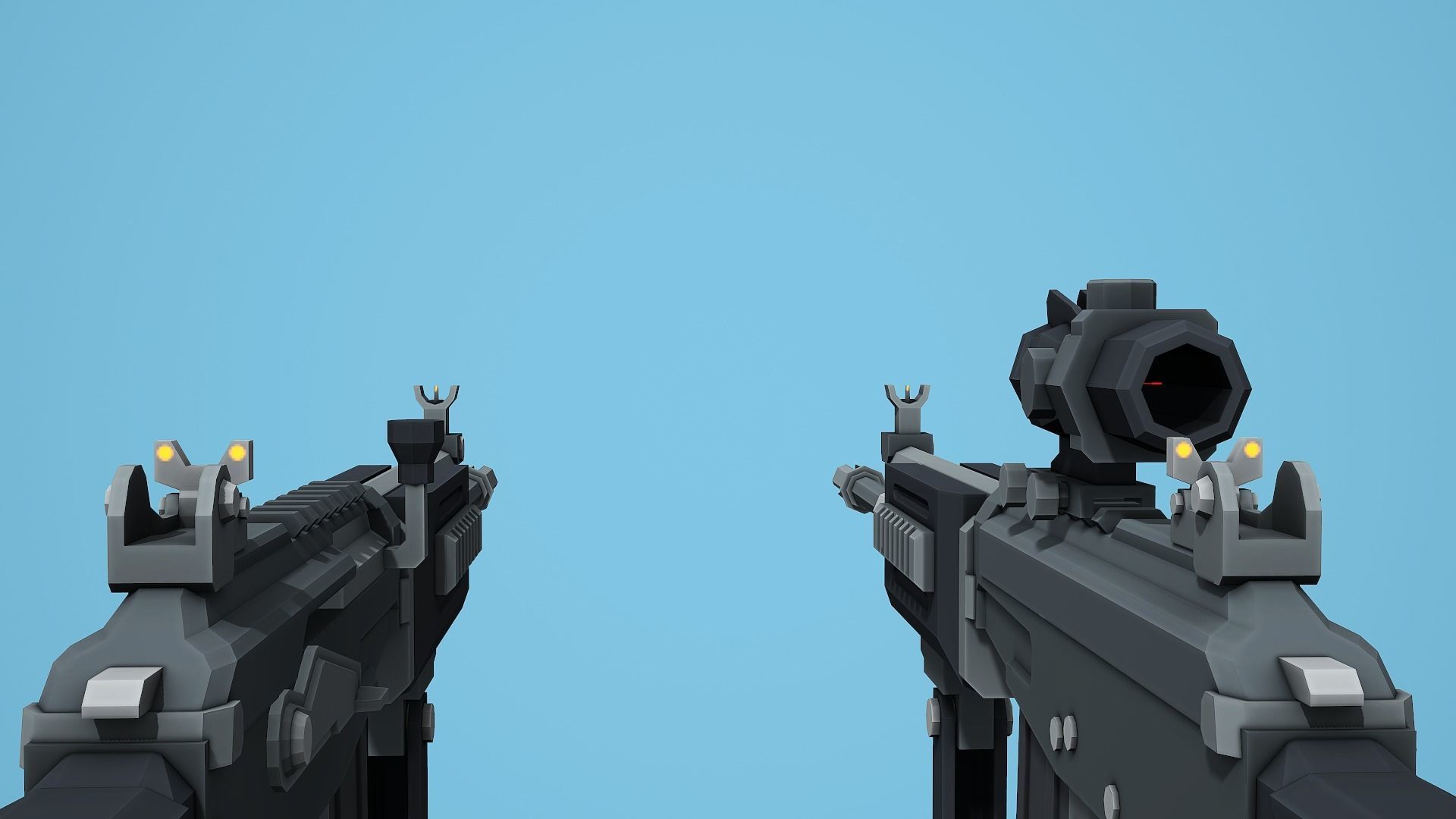 Galil Tactical - Low Poly Mobile Ready Low-poly 3D model_7