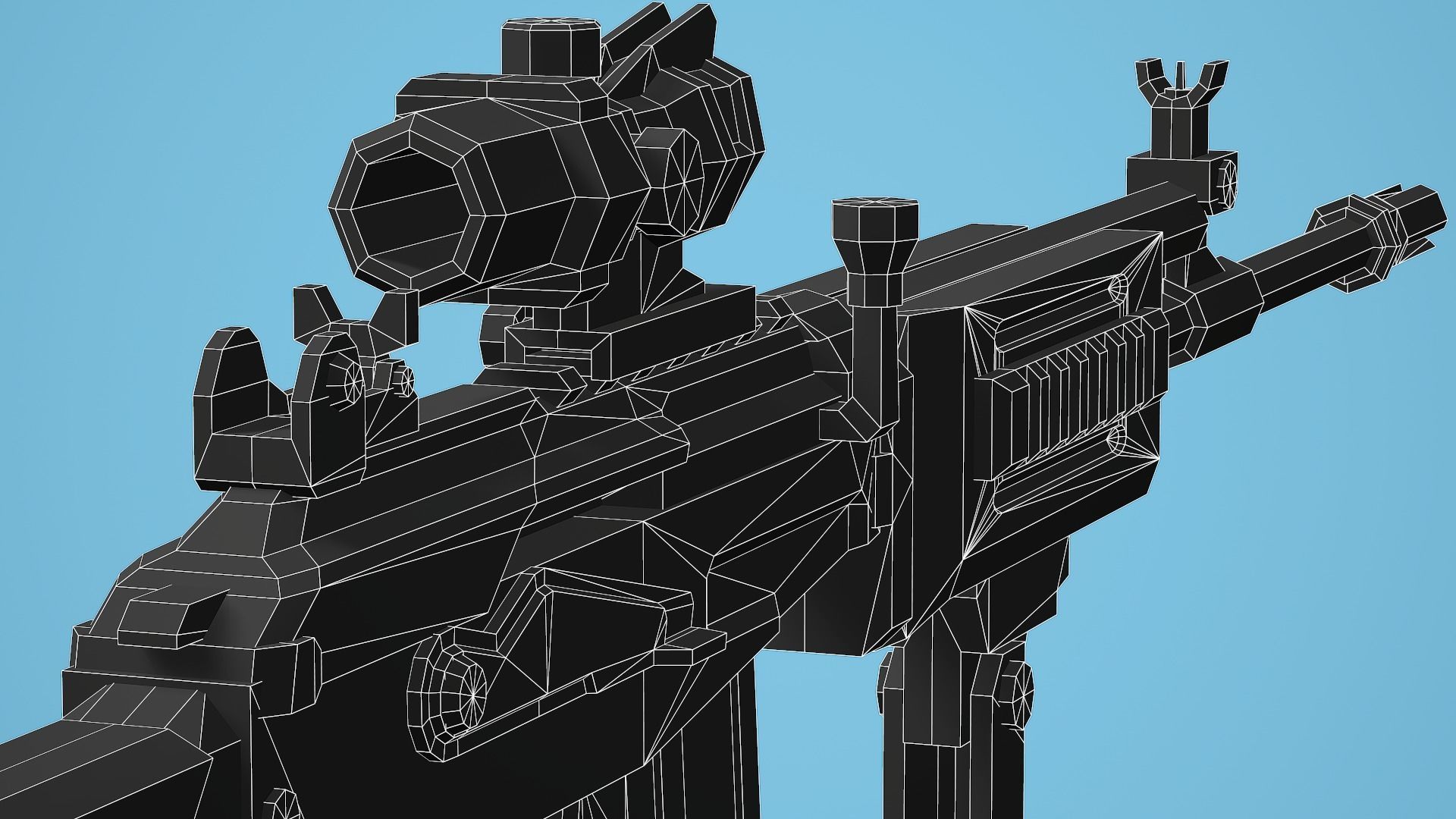 Galil Tactical - Low Poly Mobile Ready Low-poly 3D model_15