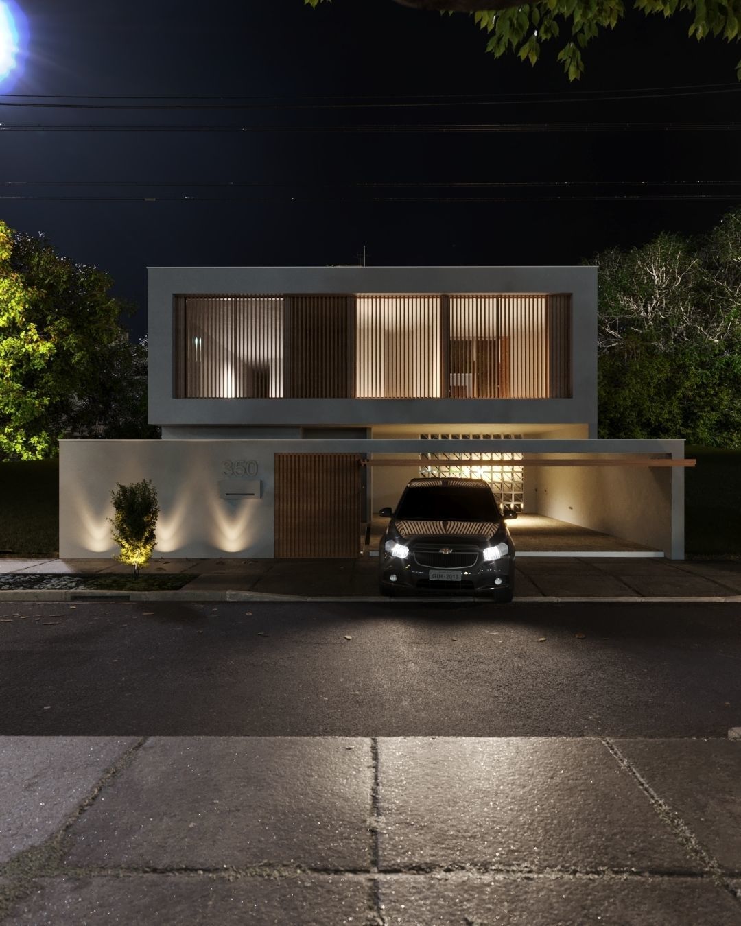 House Nanet exterior scene 3D model 3D model_4