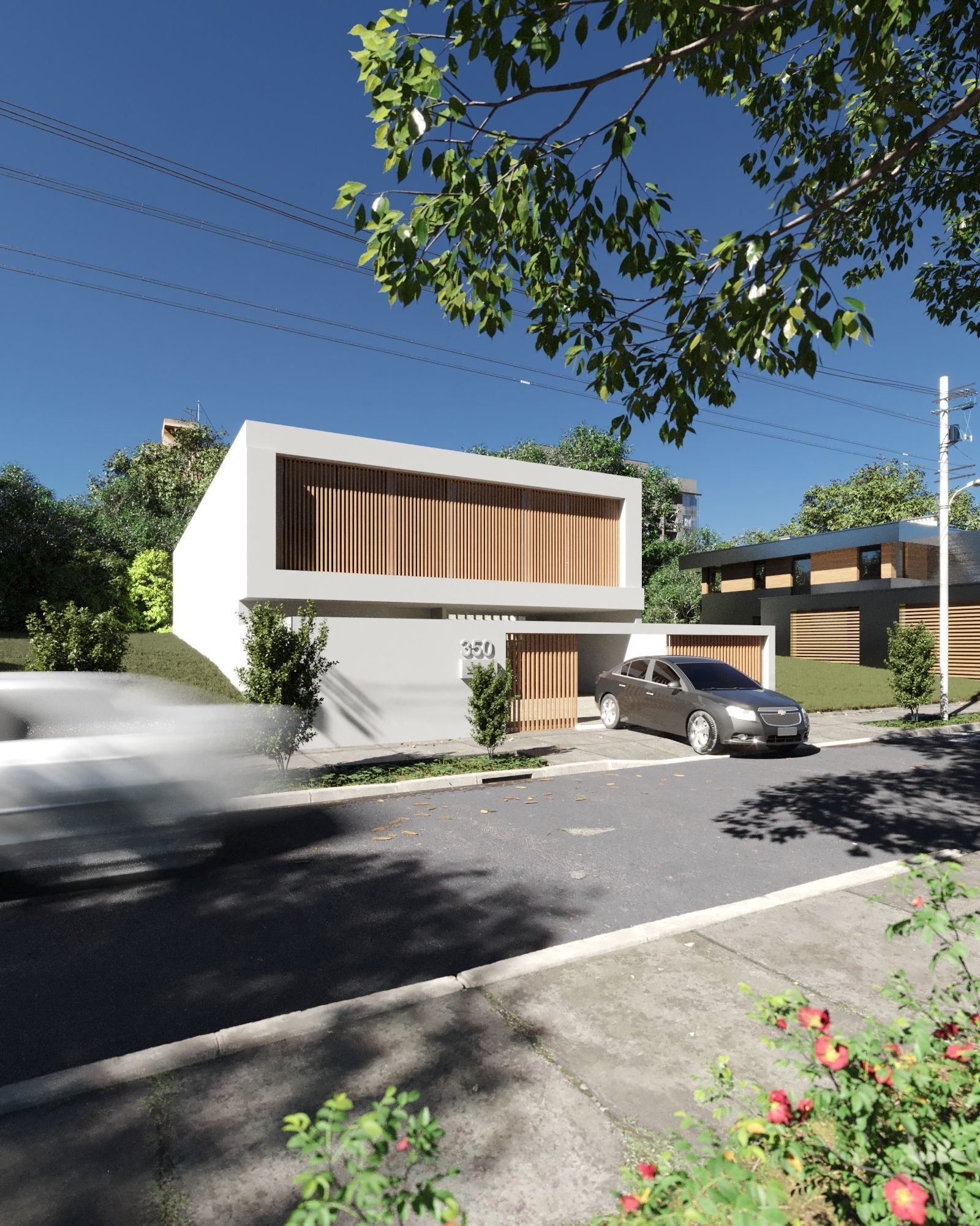 House Nanet exterior scene 3D model 3D model_2