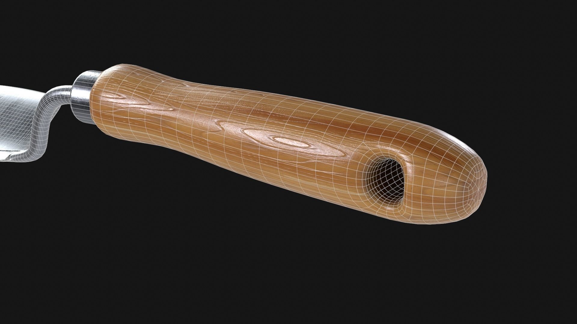 Trowel garden spatula Low-poly 3D model_13