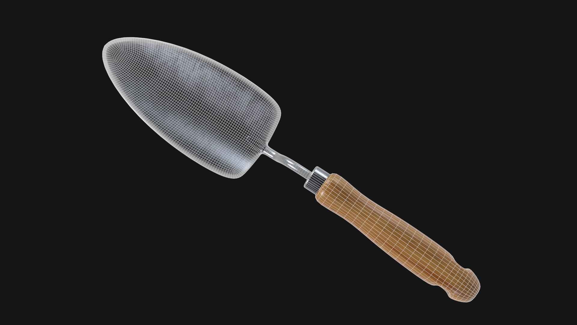 Trowel garden spatula Low-poly 3D model_10