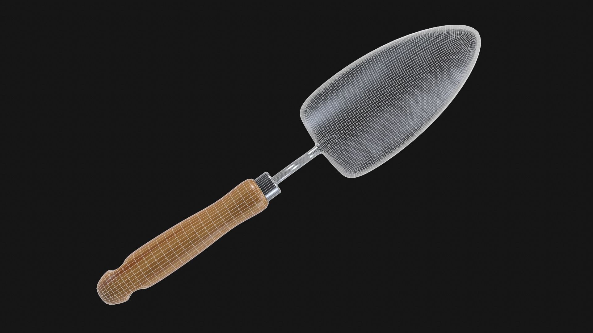 Trowel garden spatula Low-poly 3D model_11