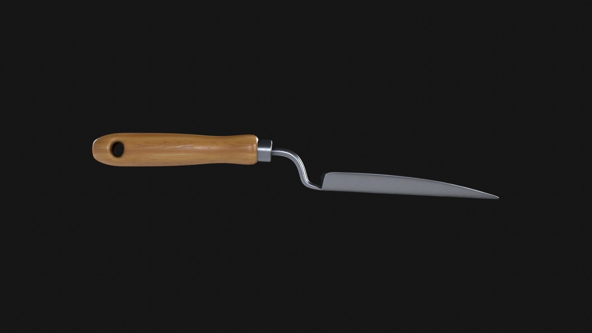 Trowel garden spatula Low-poly 3D model_8