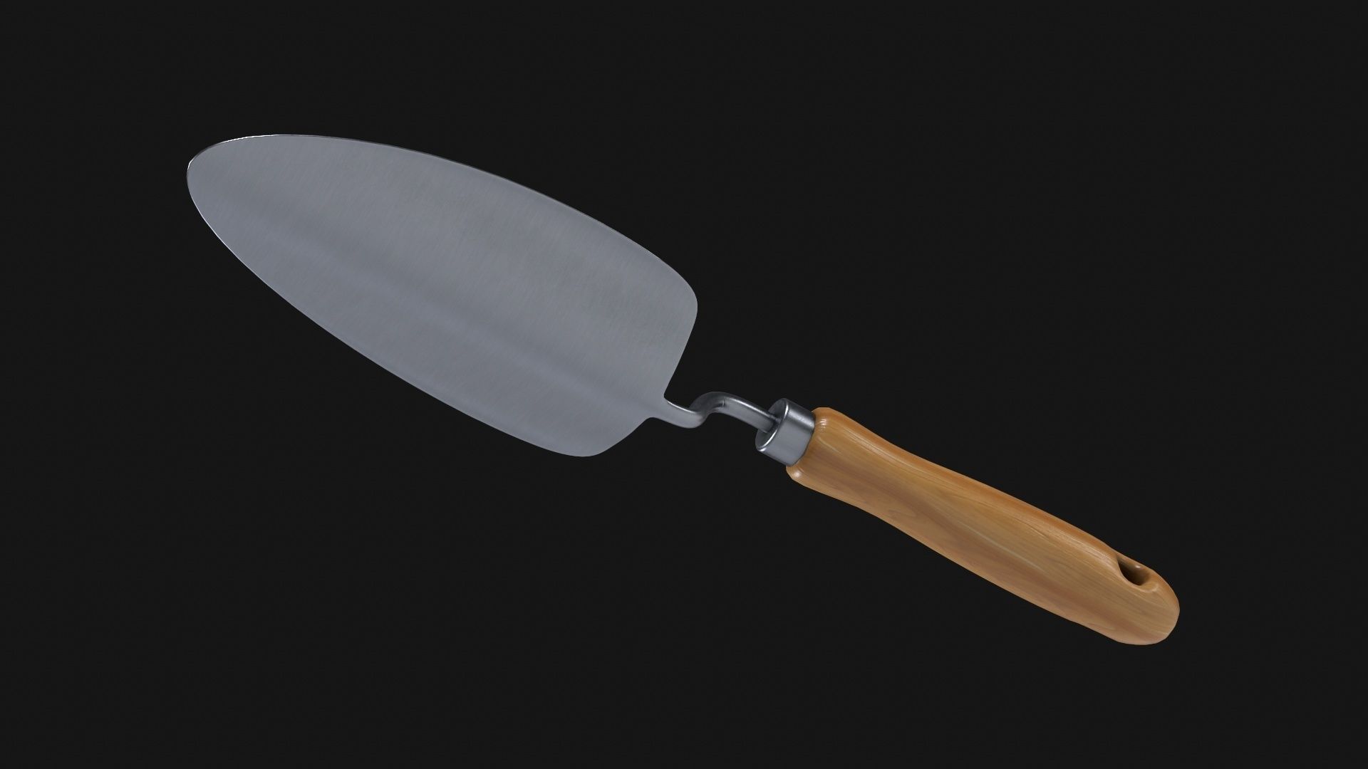 Trowel garden spatula Low-poly 3D model_3