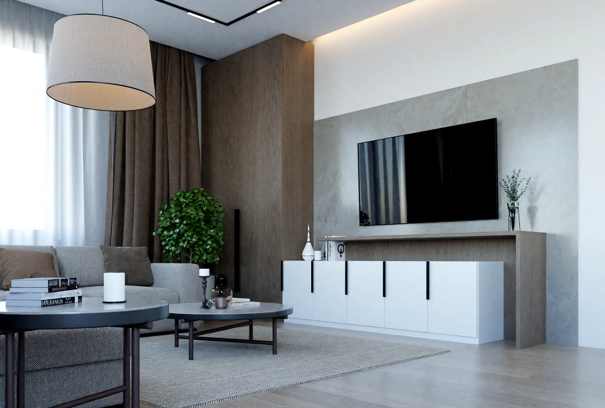 Livingroom Scene with Animation 3D model_1