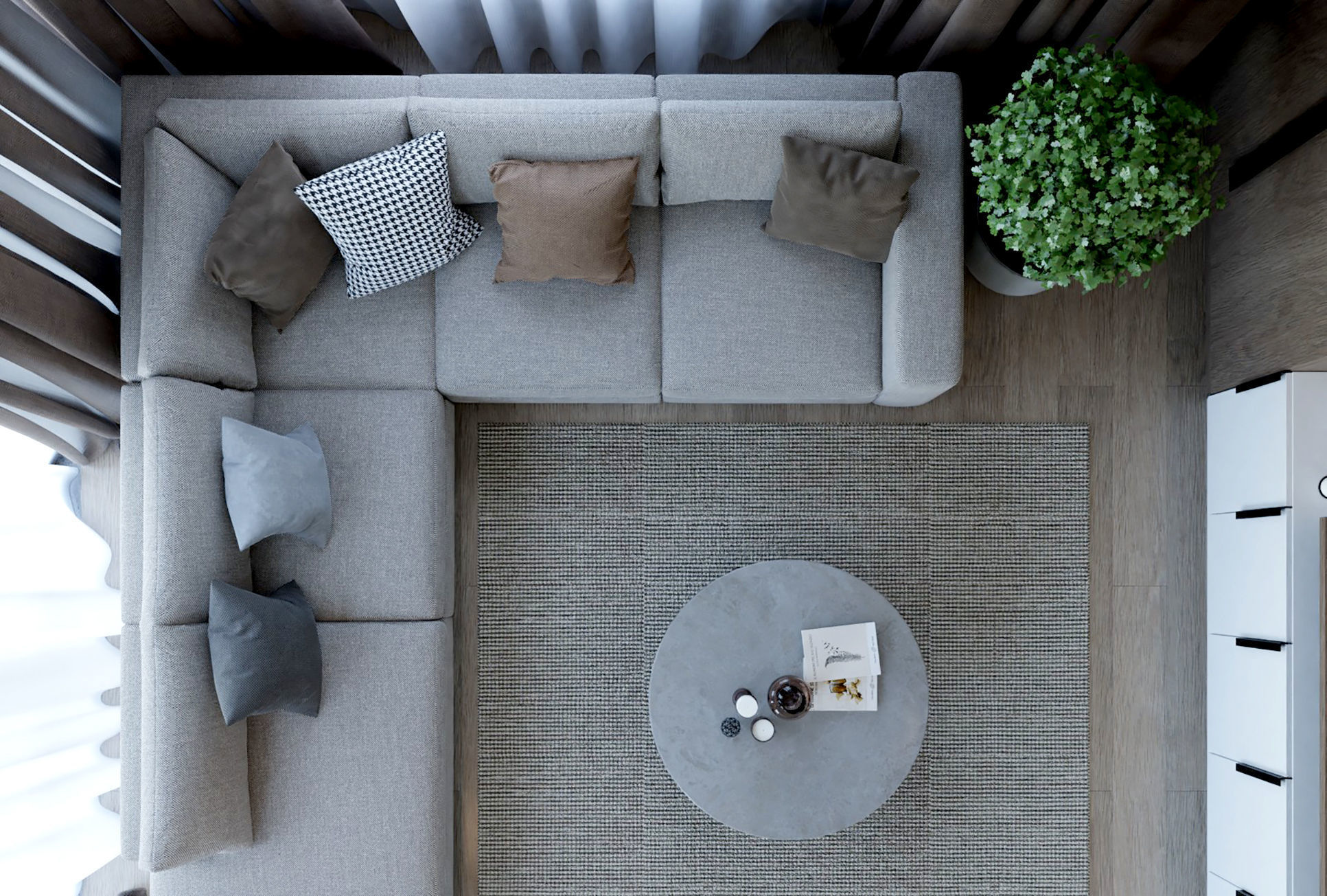 Livingroom Scene with Animation 3D model_2