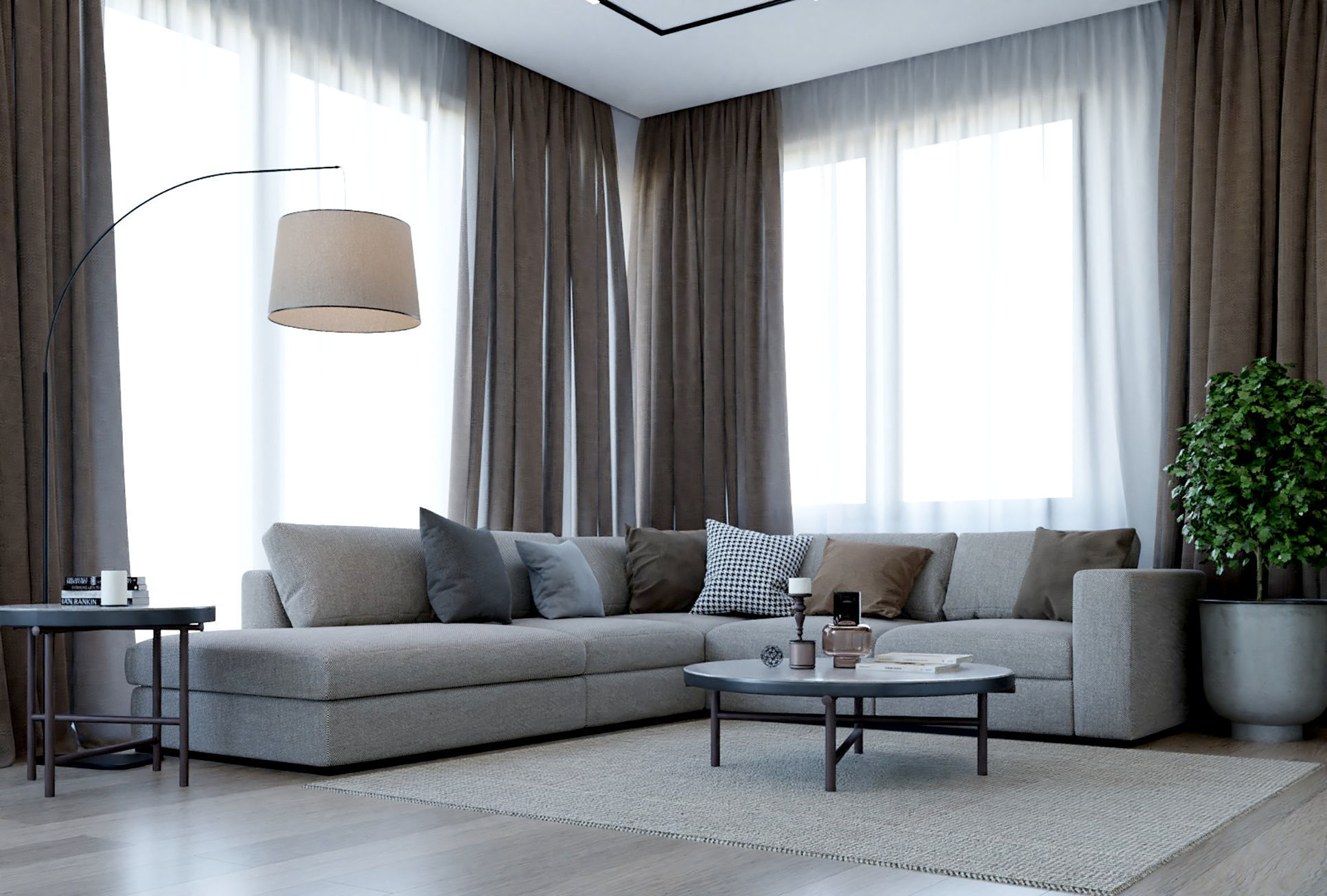 Livingroom Scene with Animation 3D model_4