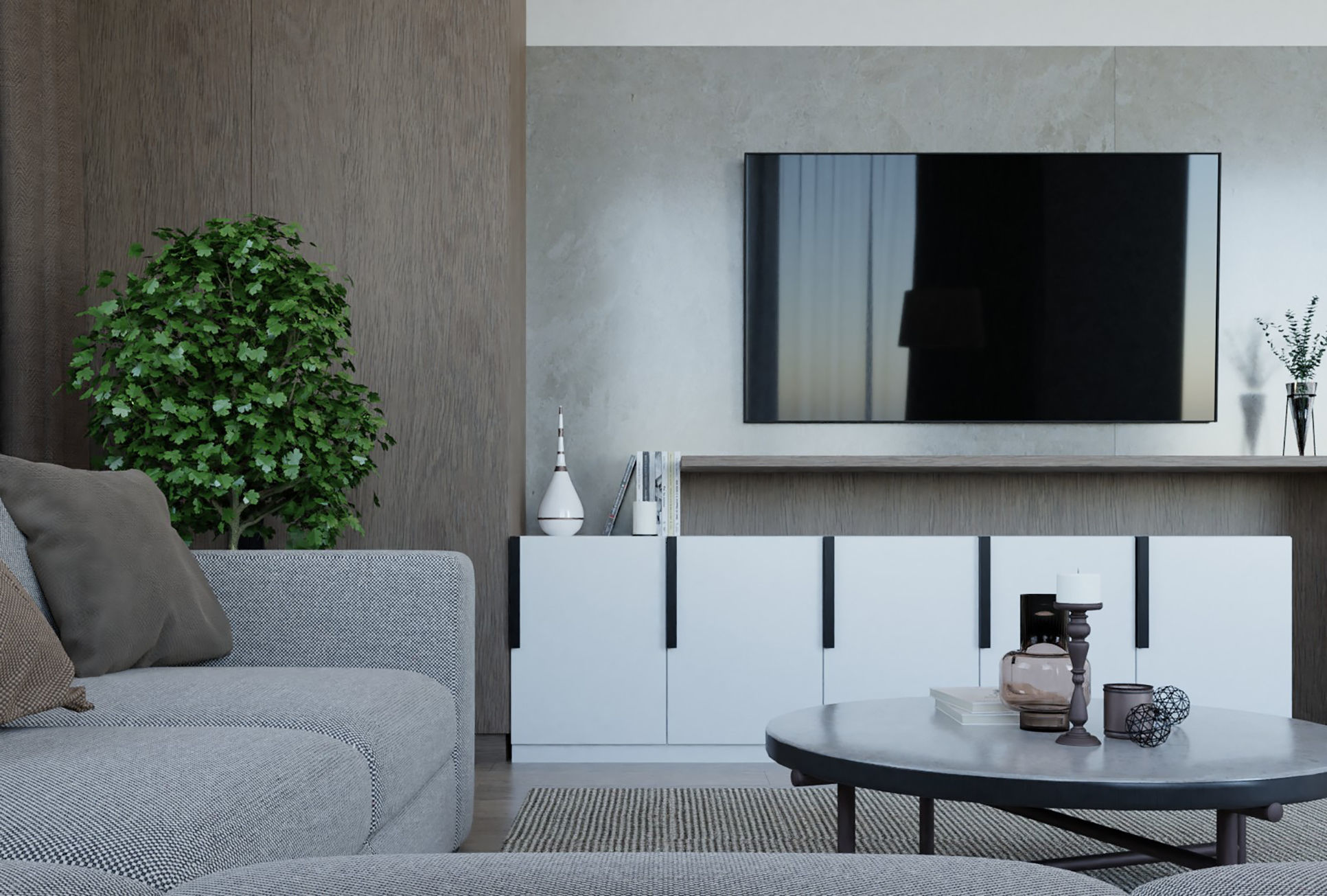 Livingroom Scene with Animation 3D model_5