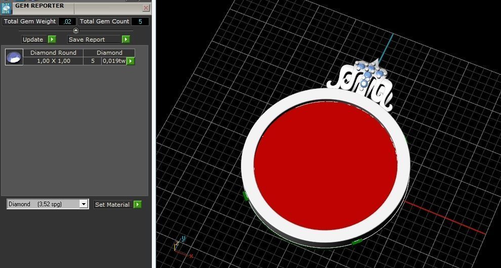 Pendant with a place for a large round stone Model 1929 3D print model_8