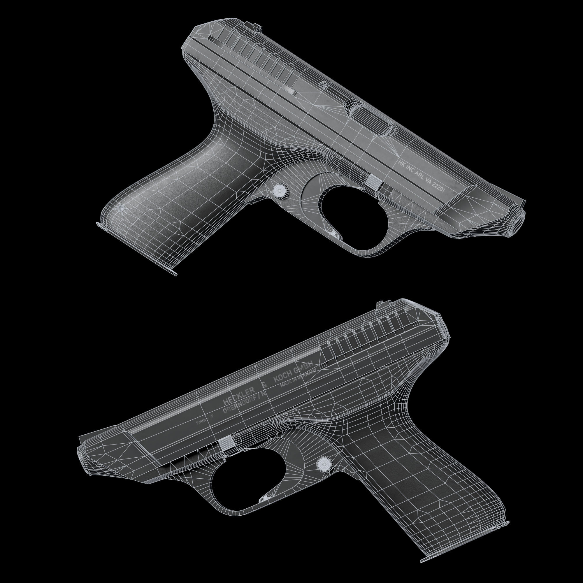 HK VP70 Low-poly 3D model_4