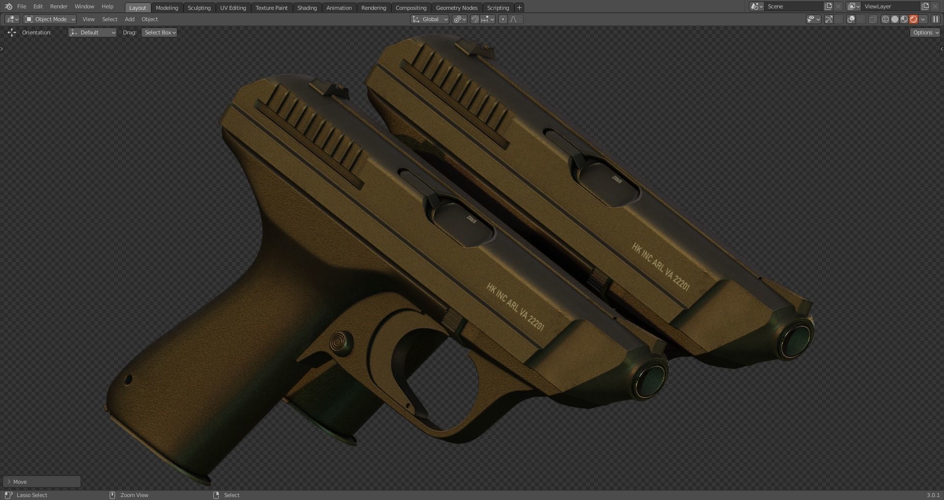 HK VP70 Low-poly 3D model_6