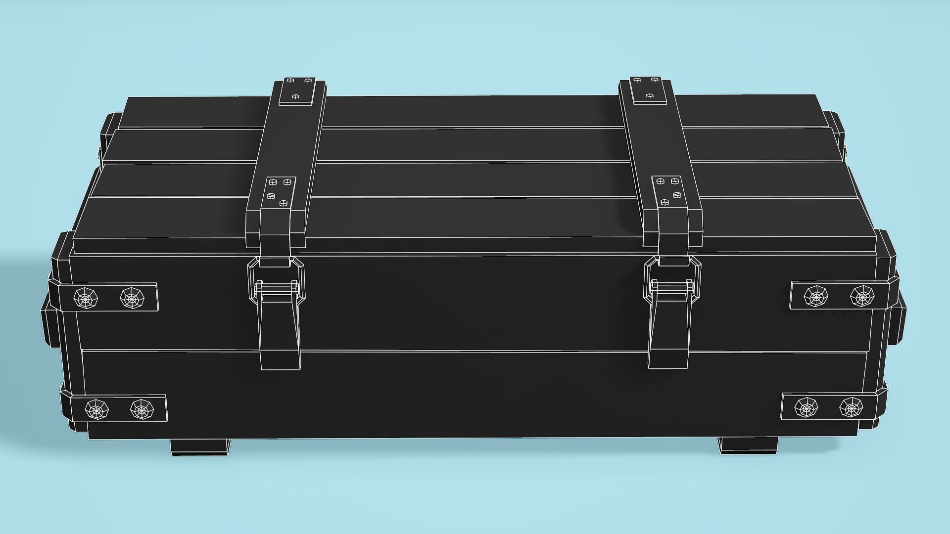 Military Crate - Low Poly Mobile Ready Low-poly 3D model_10