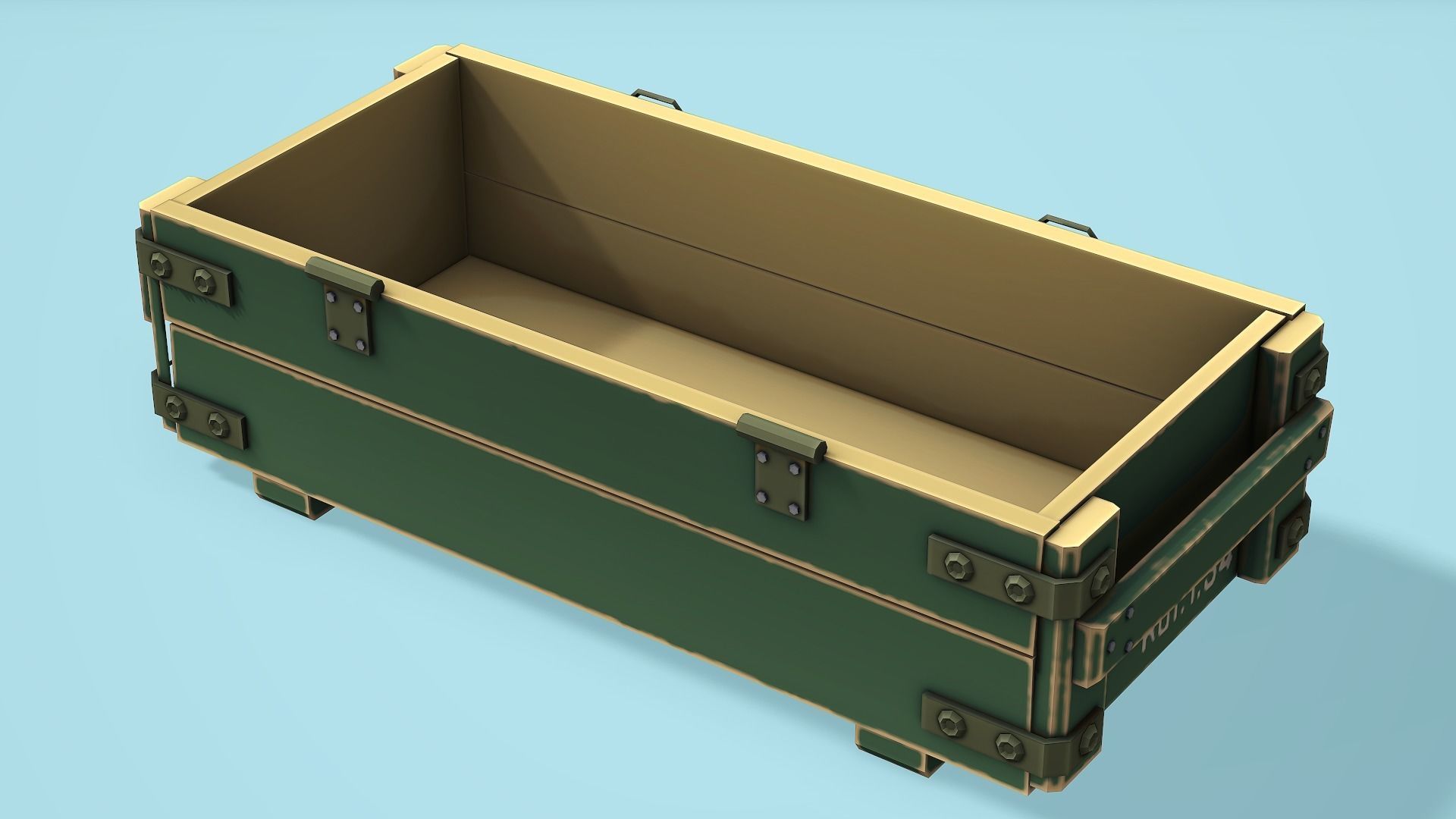 Military Crate - Low Poly Mobile Ready Low-poly 3D model_6