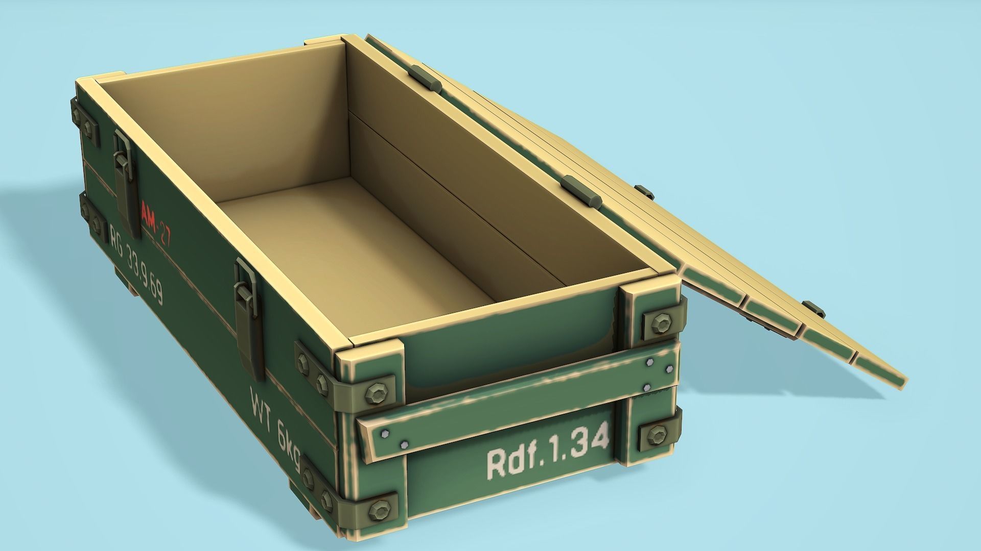 Military Crate - Low Poly Mobile Ready Low-poly 3D model_5